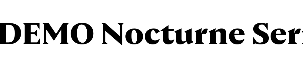  DEMO Nocturne Serif Bold Regular