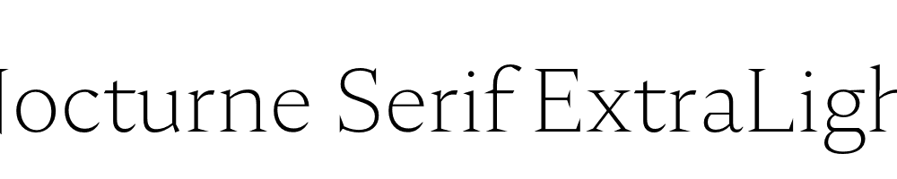  DEMO Nocturne Serif ExtraLight Regular