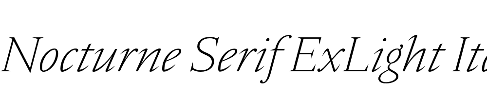  DEMO Nocturne Serif ExLight Italic Regular