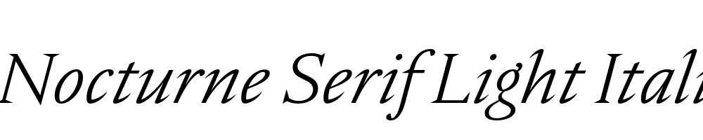  DEMO Nocturne Serif Light Italic Regular