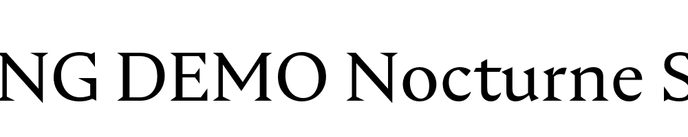  DEMO Nocturne Serif Regular