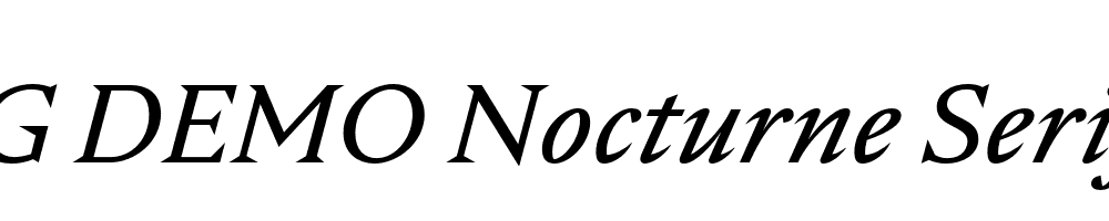  DEMO Nocturne Serif Italic Regular