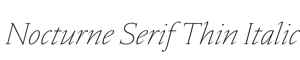  DEMO Nocturne Serif Thin Italic Regular