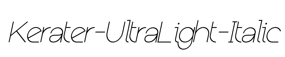 Kerater-UltraLight-Italic