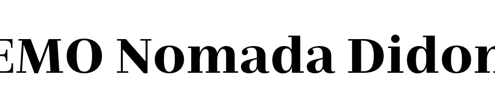 FSP DEMO Nomada Didone Bold