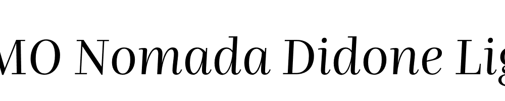 FSP DEMO Nomada Didone Light Italic