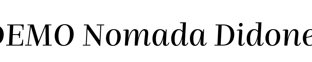 FSP DEMO Nomada Didone Italic