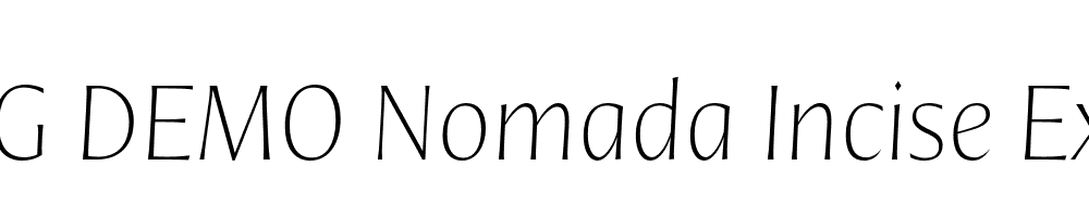  DEMO Nomada Incise Extrathin Italic