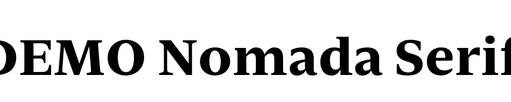 FSP DEMO Nomada Serif Bold