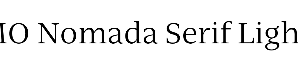 FSP DEMO Nomada Serif Light Regular