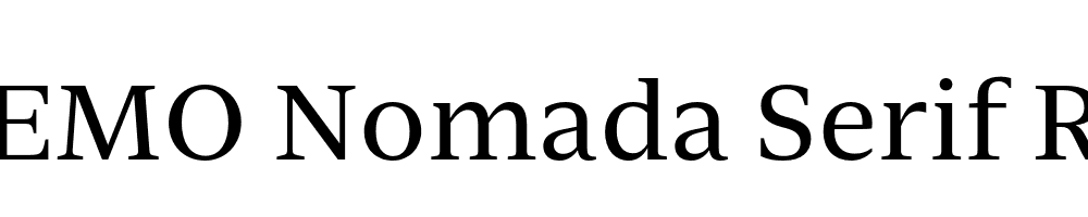 FSP DEMO Nomada Serif Regular