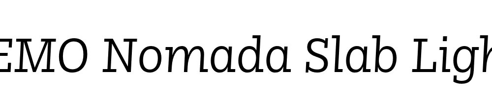 FSP DEMO Nomada Slab Light Italic