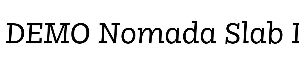 FSP DEMO Nomada Slab Italic