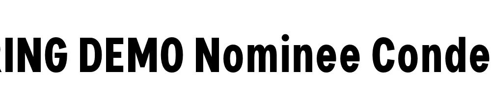  DEMO Nominee Condensed Bold