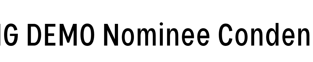  DEMO Nominee Condensed Regular