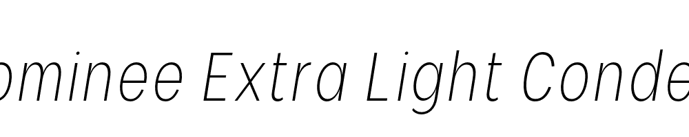  DEMO Nominee Extra Light Condensed Italic