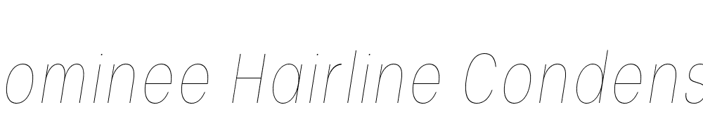  DEMO Nominee Hairline Condensed Italic