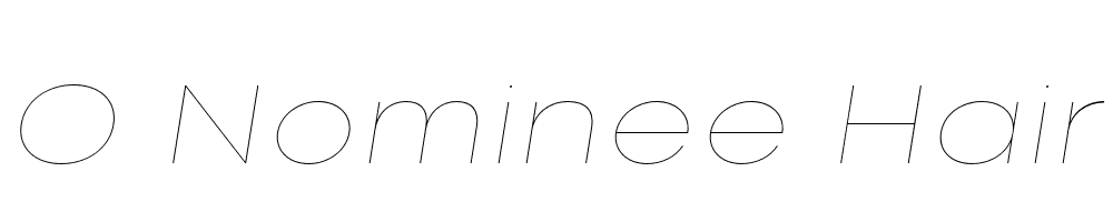  DEMO Nominee Hairline Extended Italic