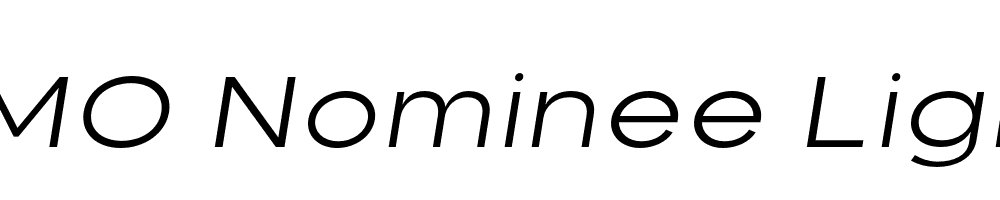  DEMO Nominee Light Extended Italic