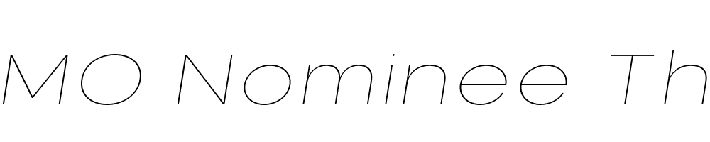  DEMO Nominee Thin Extended Italic