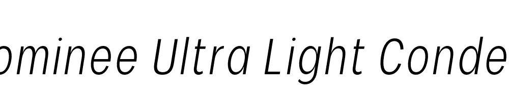  DEMO Nominee Ultra Light Condensed Italic