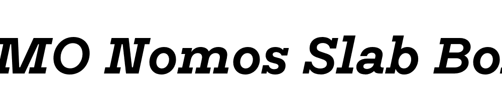 FSP DEMO Nomos Slab Bold Italic