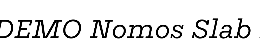 FSP DEMO Nomos Slab Italic