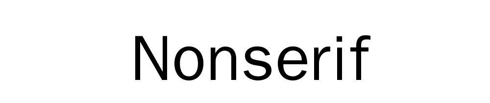 Nonserif