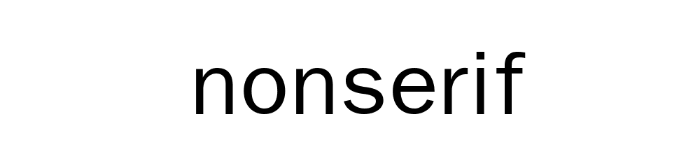 Nonserif