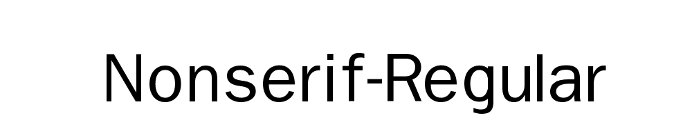 Nonserif-Regular