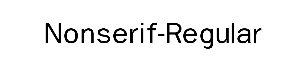 Nonserif-Regular