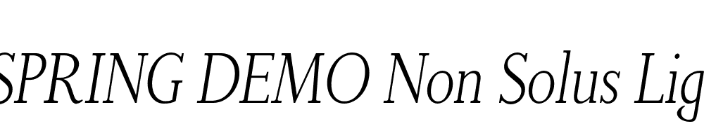  DEMO Non Solus Light Italic