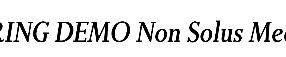  DEMO Non Solus Medium Italic