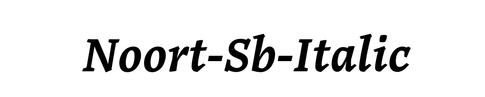 Noort-Sb-Italic