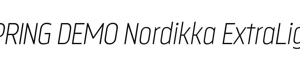  DEMO Nordikka ExtraLight Italic