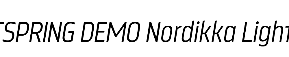  DEMO Nordikka Light Italic