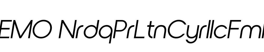 FSP DEMO NrdqPrLtnCyrllcFmly Italic