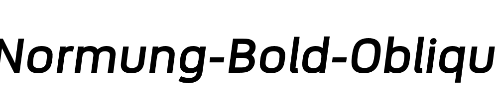 Normung-Bold-Oblique