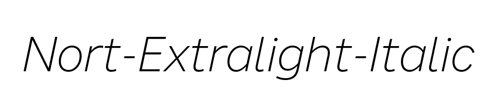 Nort-Extralight-Italic