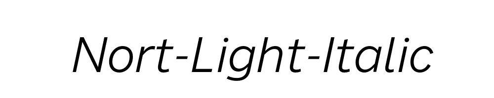 Nort-Light-Italic