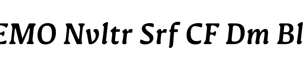 FSP DEMO Nvltr Srf CF Dm Bld Italic