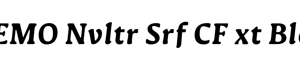 FSP DEMO Nvltr Srf CF xt Bld Italic