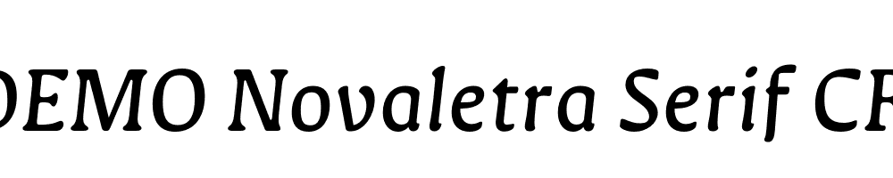 FSP DEMO Novaletra Serif CF Italic