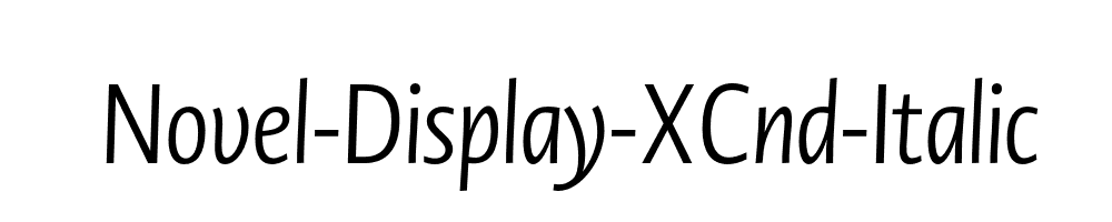 Novel-Display-XCnd-Italic