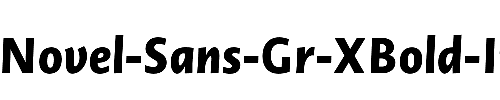 Novel-Sans-Gr-XBold-It