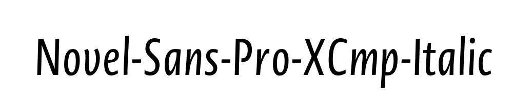 Novel-Sans-Pro-XCmp-Italic