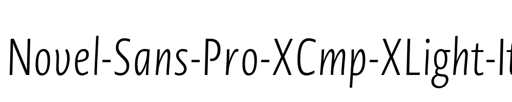 Novel-Sans-Pro-XCmp-XLight-It