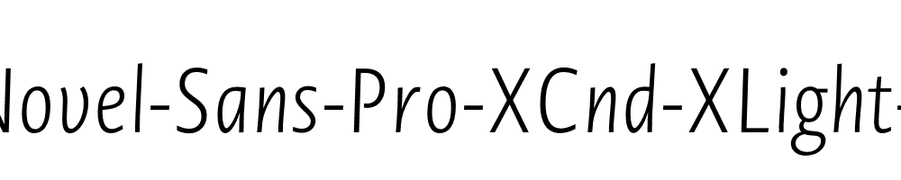 Novel-Sans-Pro-XCnd-XLight-It