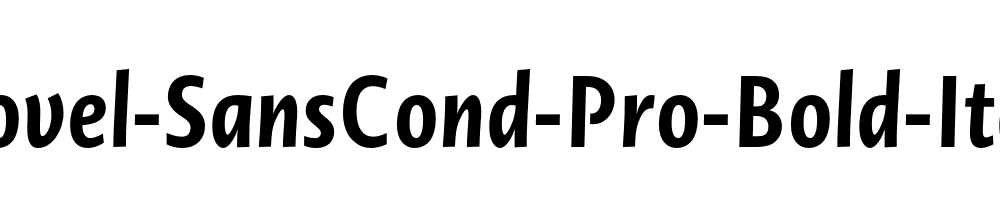 Novel-SansCond-Pro-Bold-Italic