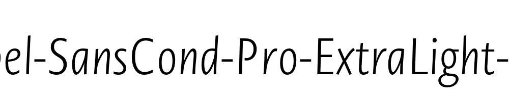 Novel-SansCond-Pro-ExtraLight-Italic